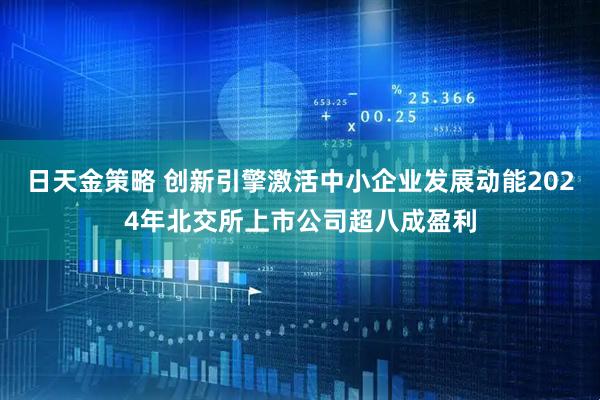 日天金策略 创新引擎激活中小企业发展动能2024年北交所上市公司超八成盈利